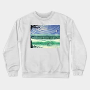 Alien planet seashore Crewneck Sweatshirt